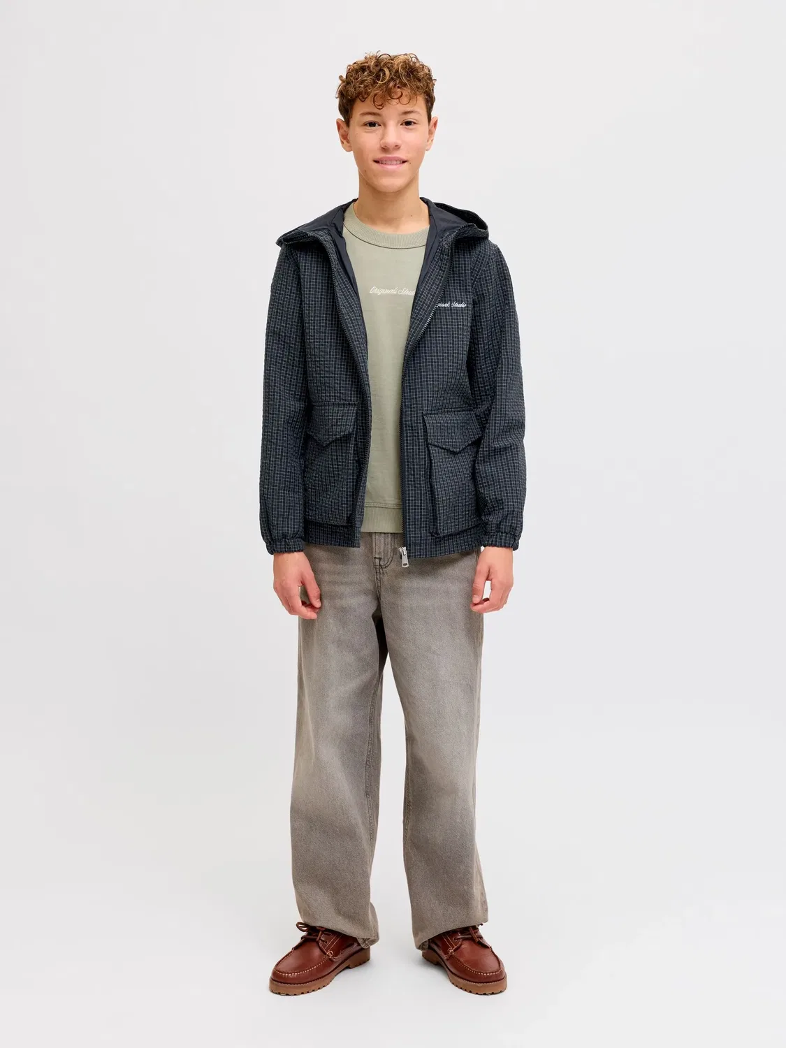 Куртка легкая JACK & JONES Junior, асфальт — фото 4