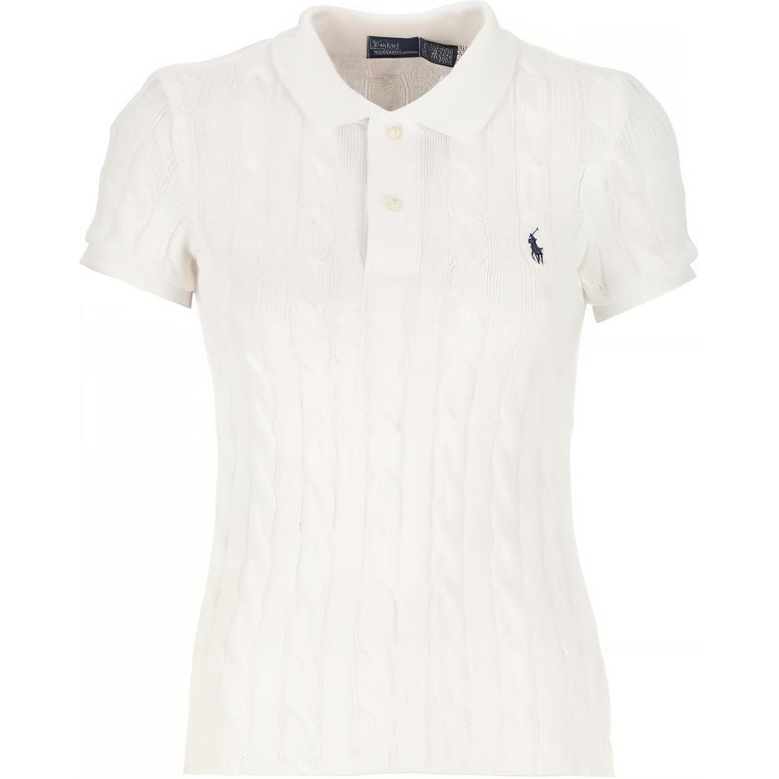 Поло с вышивкой пони вязаное Polo Ralph Lauren, белый — фото 4
