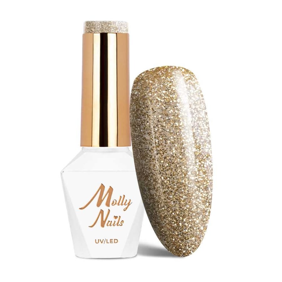 

Molly Nails Queens Of Life Rich Gold HEMA/Di-HEMA Free 8 г № 38 гибридный лак для ногтей