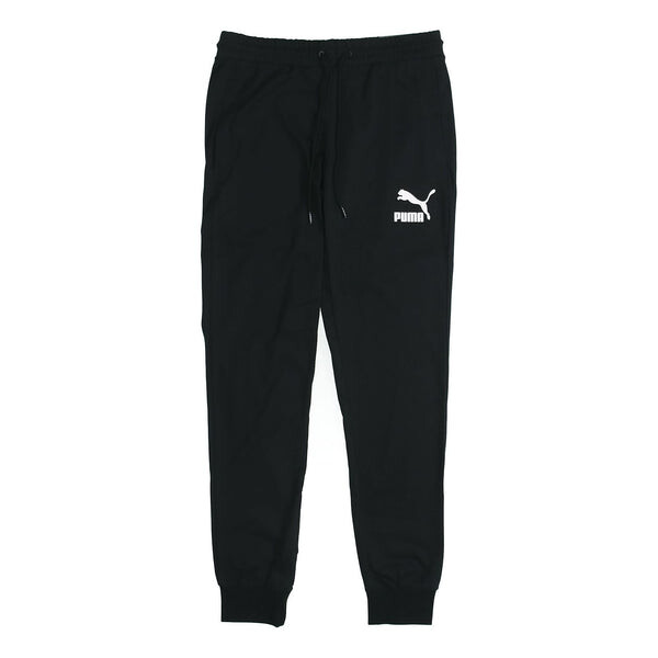 

Брюки classics jersey cuffed pants 'black white' Puma, черный