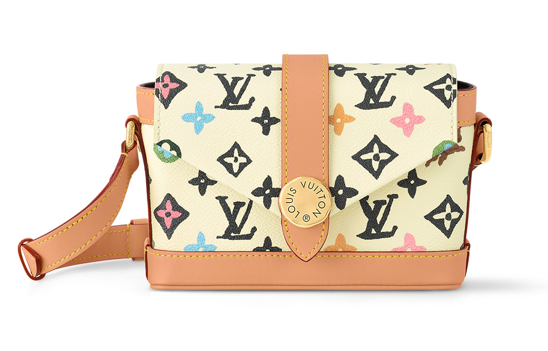 

Tyler The Creator Конверт Носимая сумка-кошелёк Ванильный Ребристый Монограмма LOUIS VUITTON