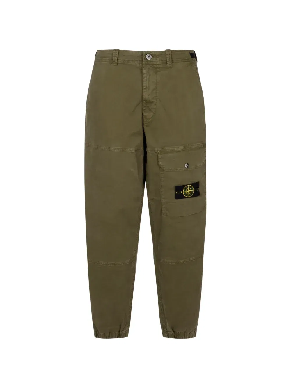 Карго брюки свободного покроя с нашивкой-логотипом Stone Island, черный