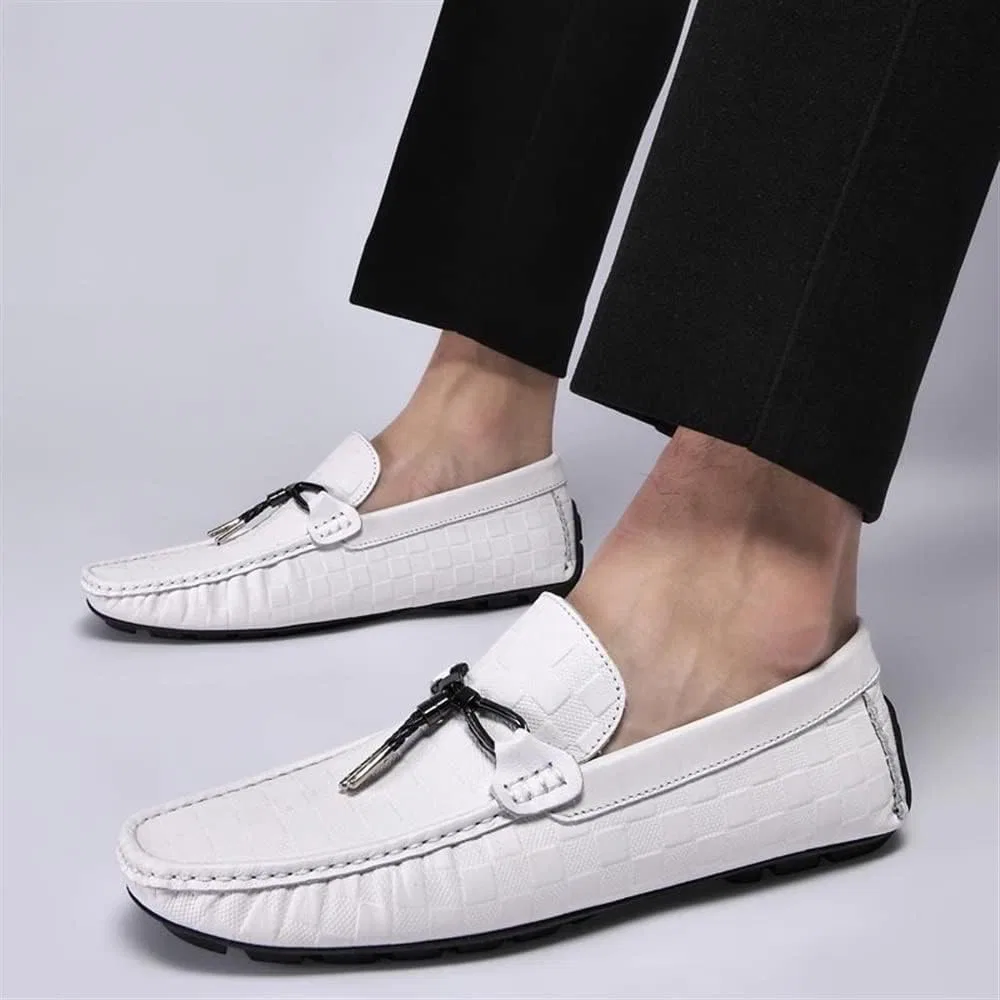 Мокасины мужские JIADELI Loafers, белые — фото 2