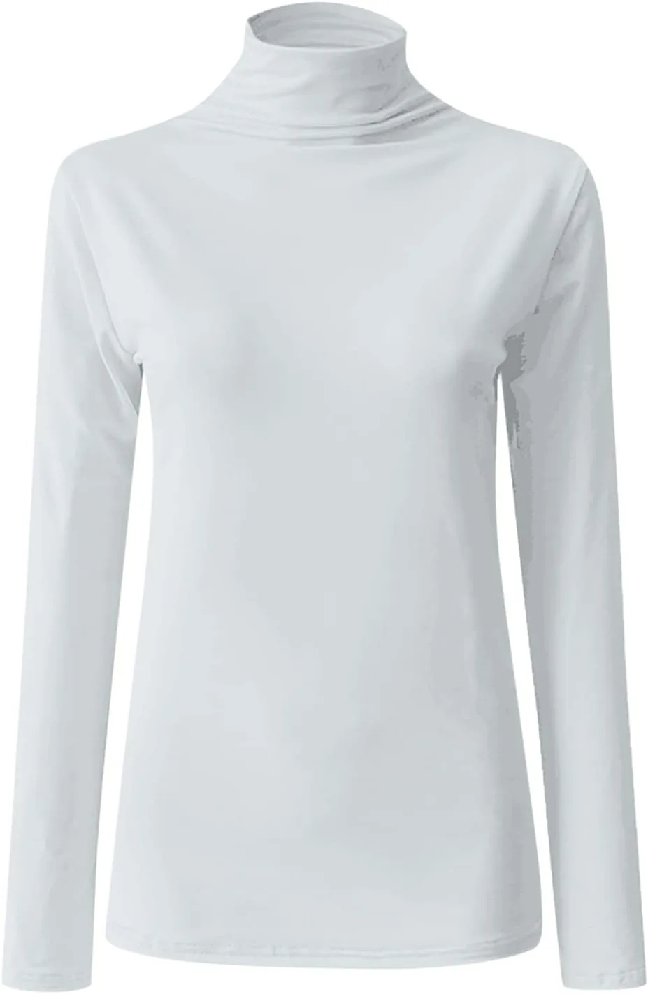 Женская водолазка с длинным рукавом Slim Fit — фото 4