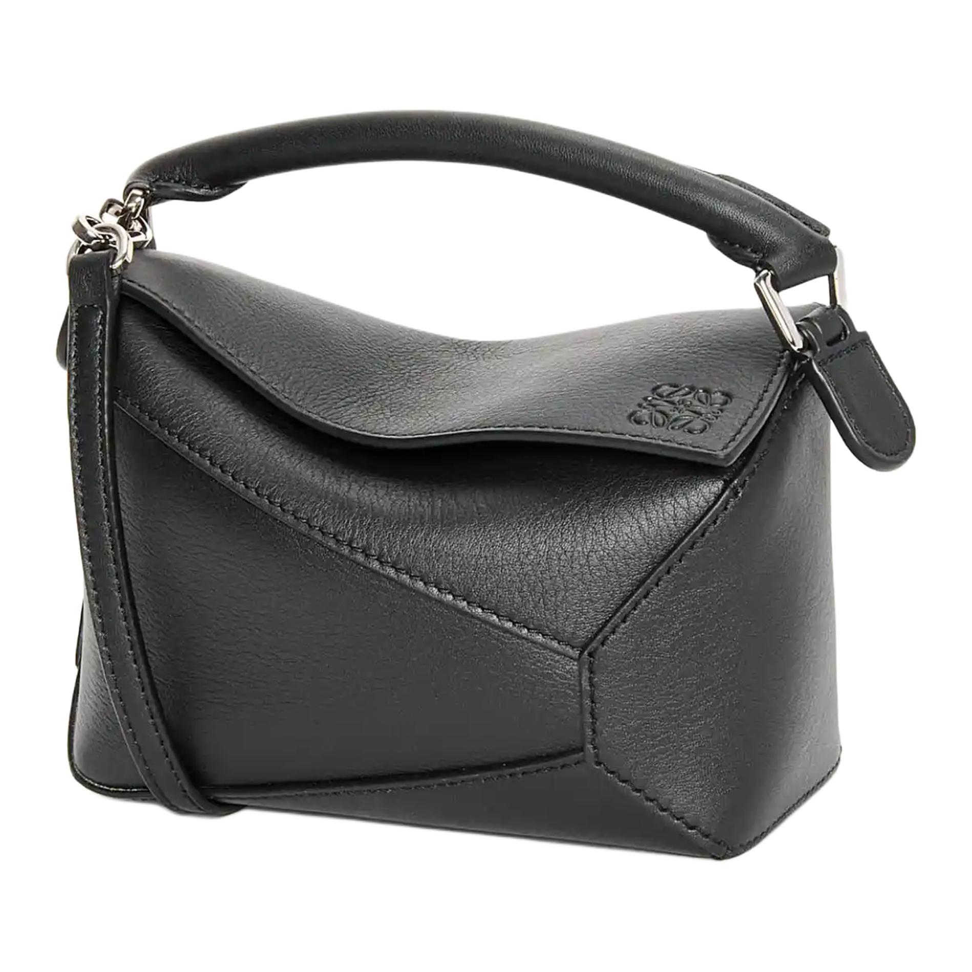 

Puzzle Кожаная Сумка, Мини Сумка Через Плечо, Черная LOEWE