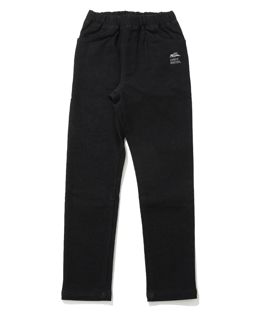 (К) Цветные джинсовые брюки с начесом KRIFF MAYER, BLACK