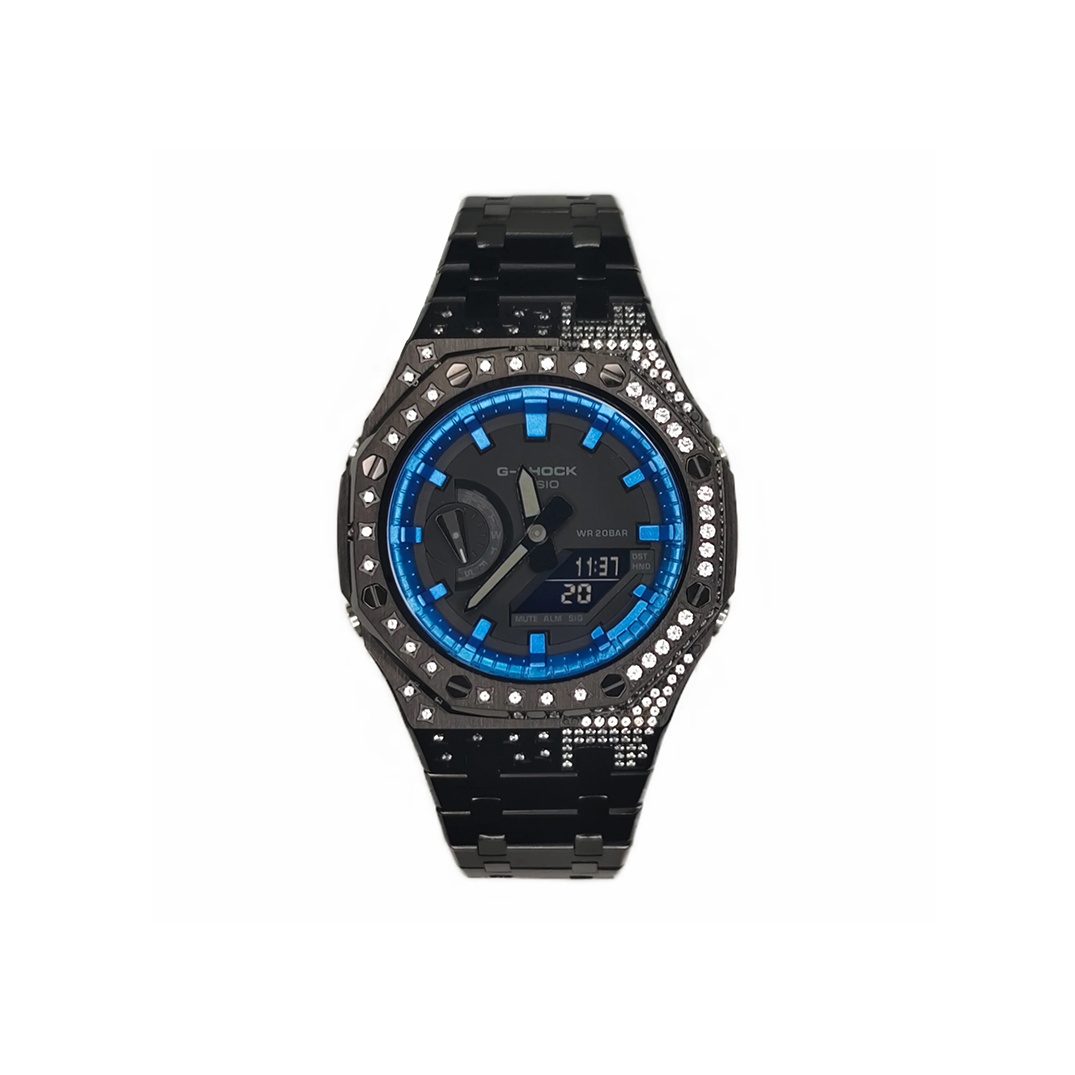 

CASIO Часы Men Liquid Crystal/Analog Dual Display Series Black Watch, Classic Monogram Black Diamond Ocean