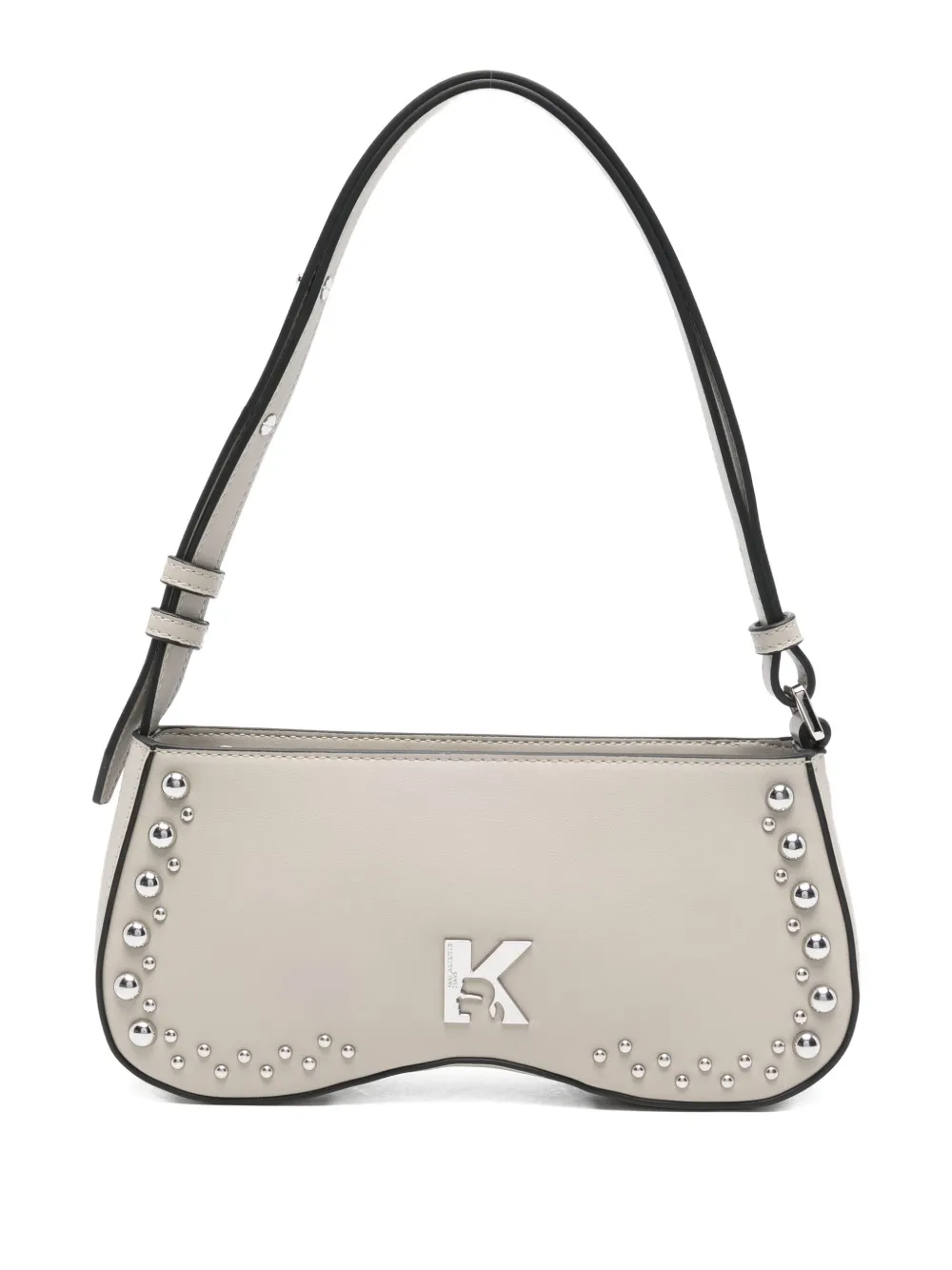 

Сумка на плечо с заклепками Karl Lagerfeld Jeans, кремовый