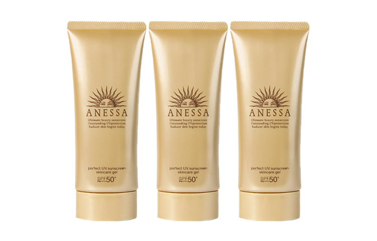 ANESSA ANRESHA Golden Jeli солнцезащитный лосьон 2020 Edition Waterproof And Sweatproof увлажняющий SPF50+PA+++ 90g/90g*2/90g*3 — фото 2