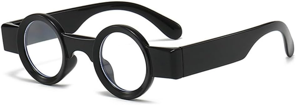 

Солнцезащитные очки в стиле ретро-стимпанк, маленькие круглые, двухцветные, для женщин, с прозрачными линзами, оправа для очков, солнцезащитные очки для мужчин, защита от УФ-излучения UV400 LANGSER, Black Clear
