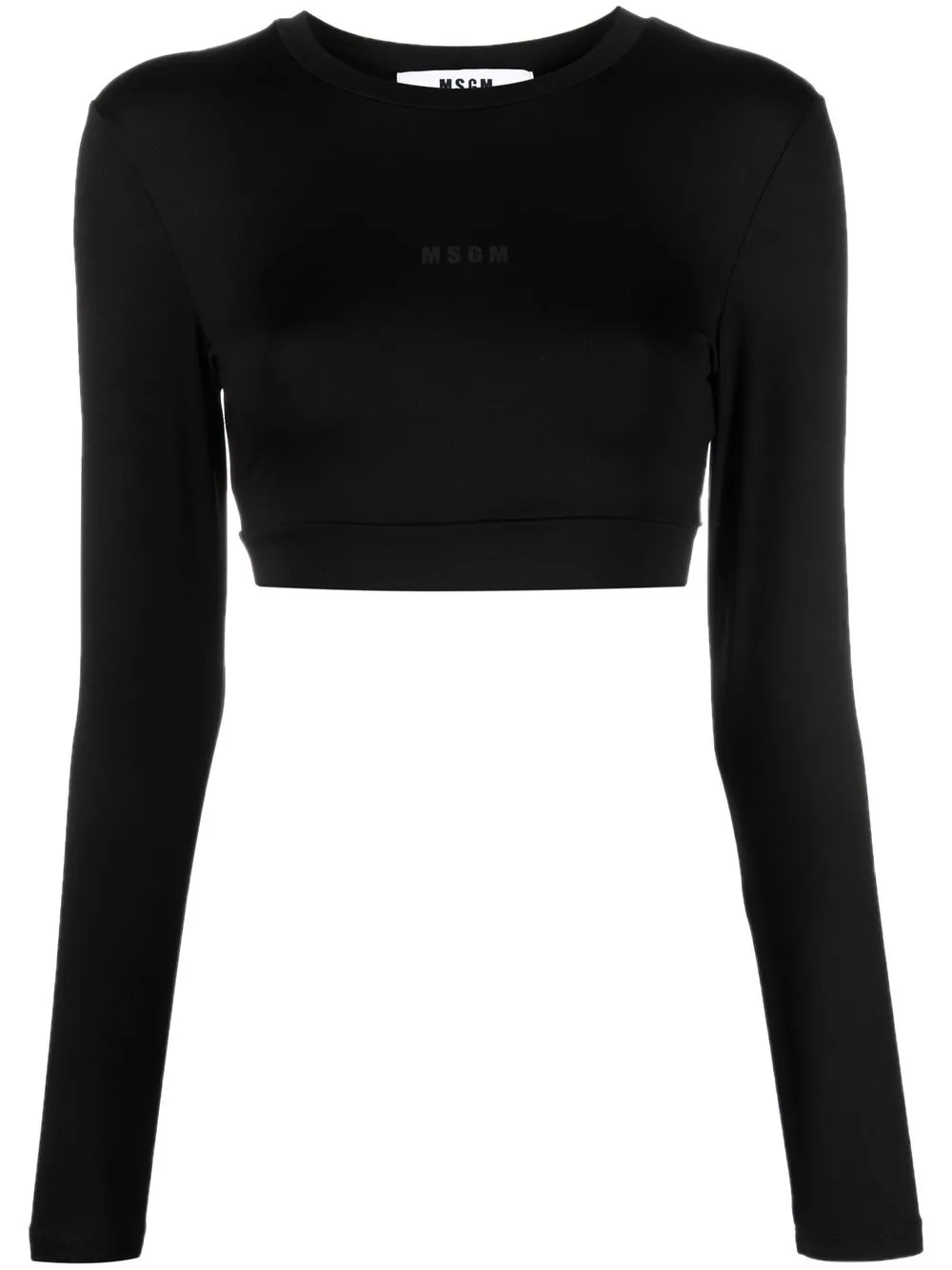 

Укороченный топ с логотипом MSGM, черный