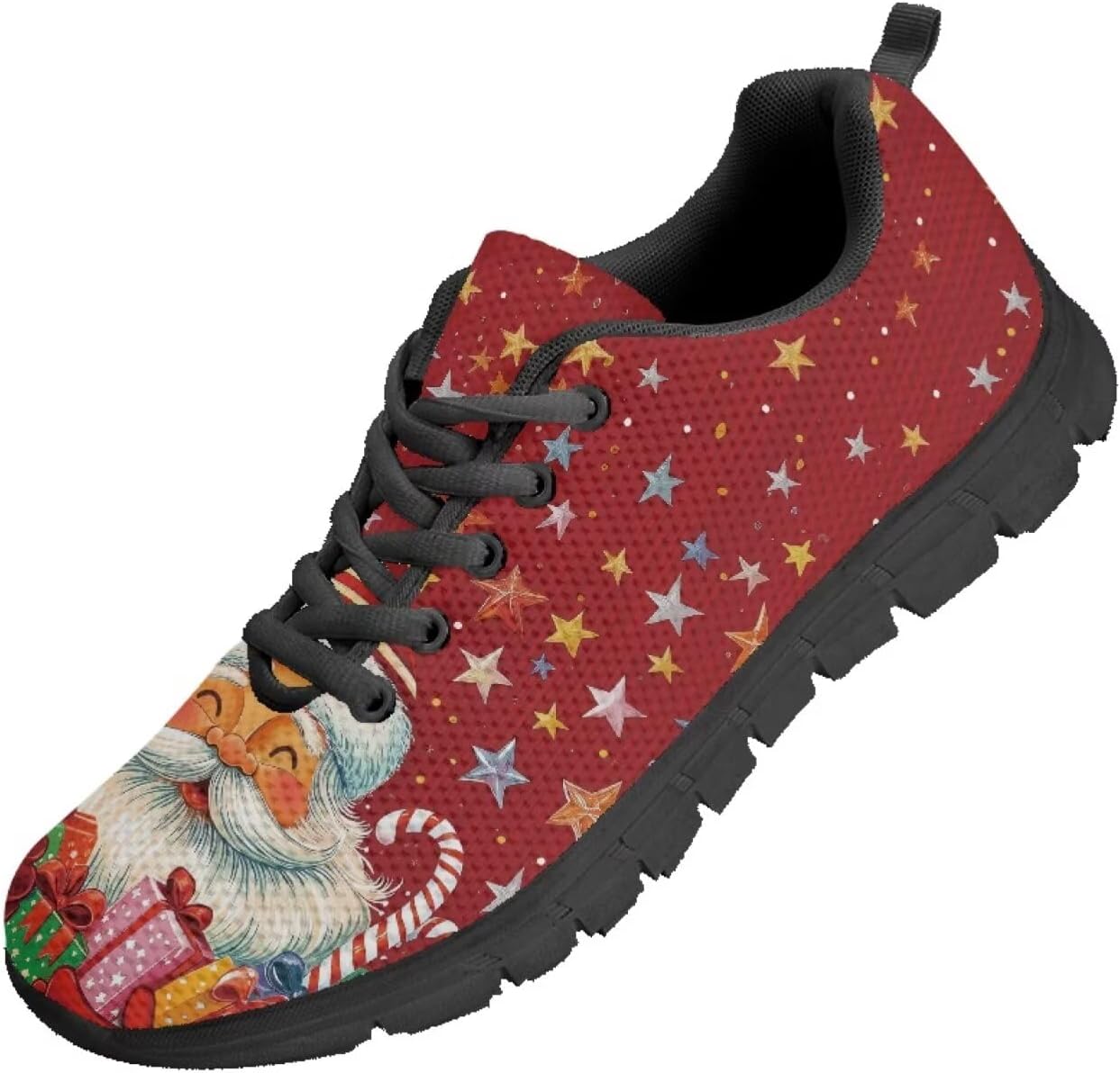 

Мужские кроссовки Funnydude Funny Print для бега, весенние, легкие, дышащие, с сеткой для спортзала, Santa Claus