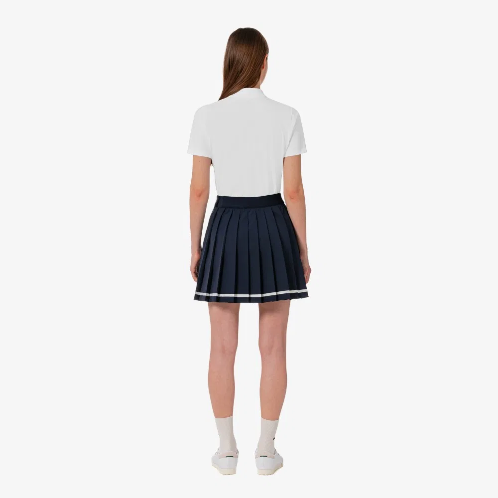 Юбка теннисная Lacoste с тесьмой, темно-синяя — фото 3
