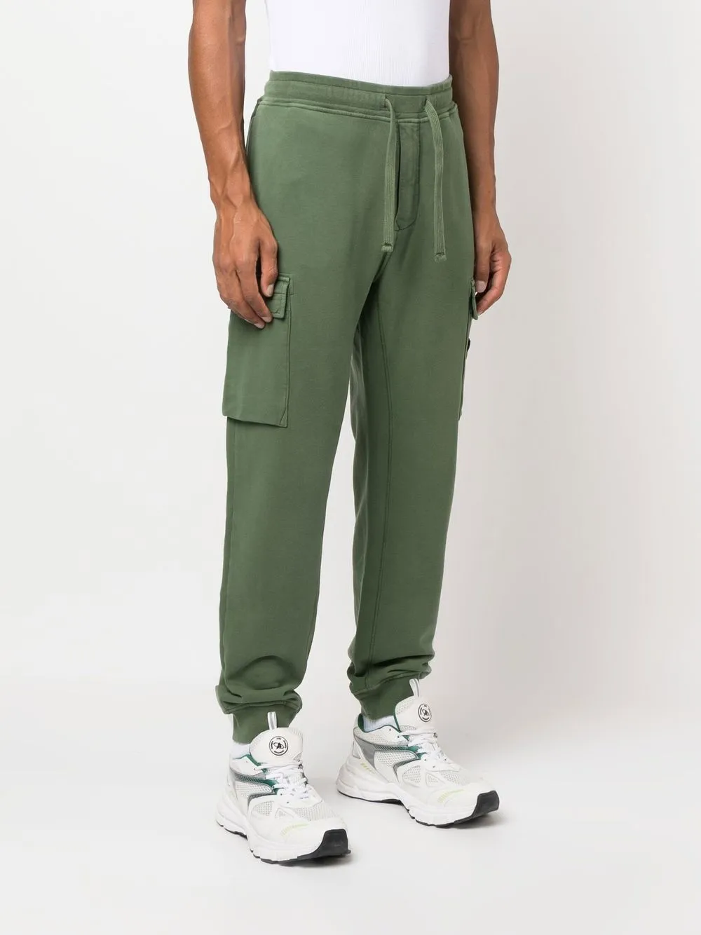 Спортивные брюки с нашивкой Compass Stone Island, зеленый — фото 3