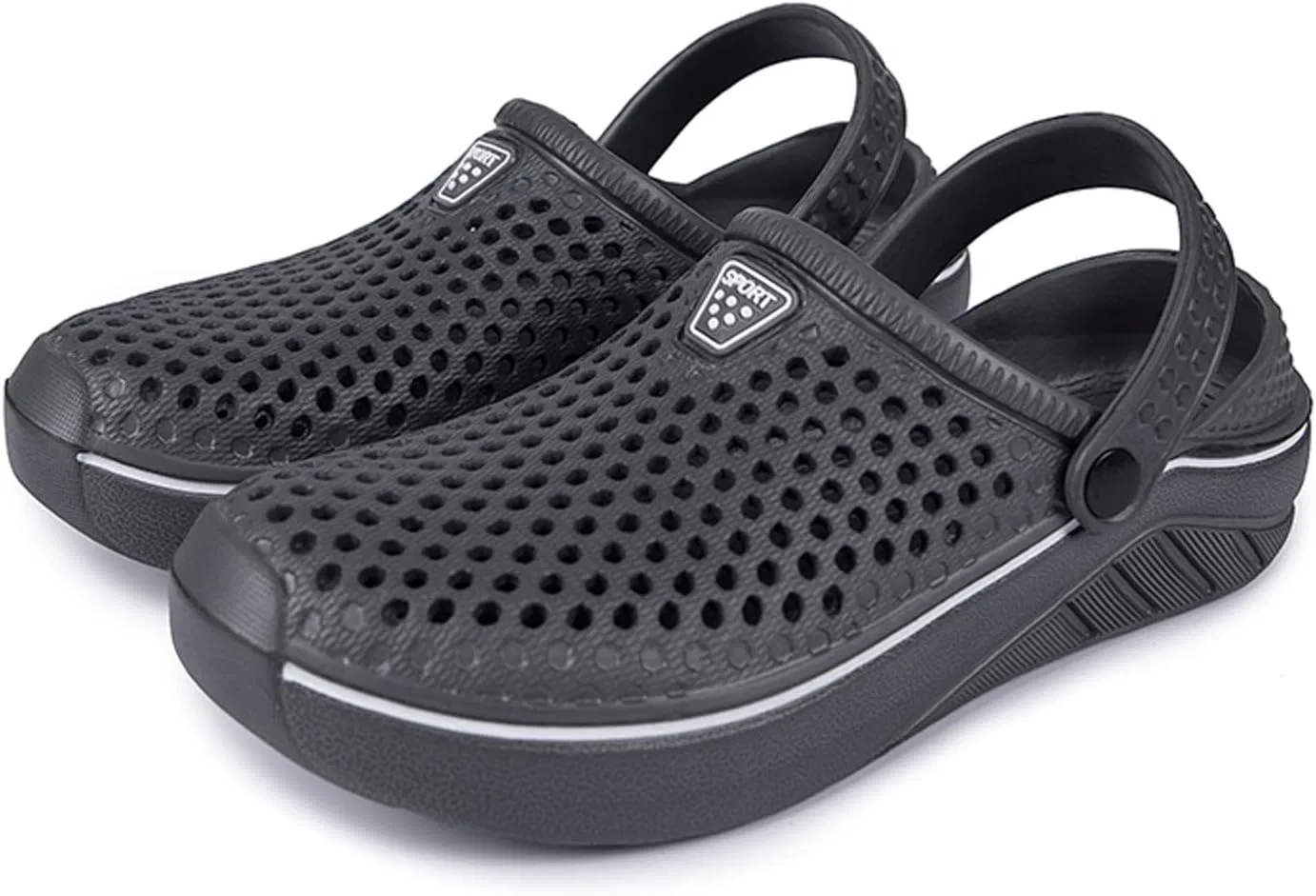 Сабо Garten Damen Hausschuhe Gartenschuhe унисекс Garten Pantoletten Weiche Sommer Сабо Sandalen Leicht Küchenschuhe mit Rutschfester Sohle Badelatschen Strand Schuhe Hsternexy, B51 Grau — фото 2