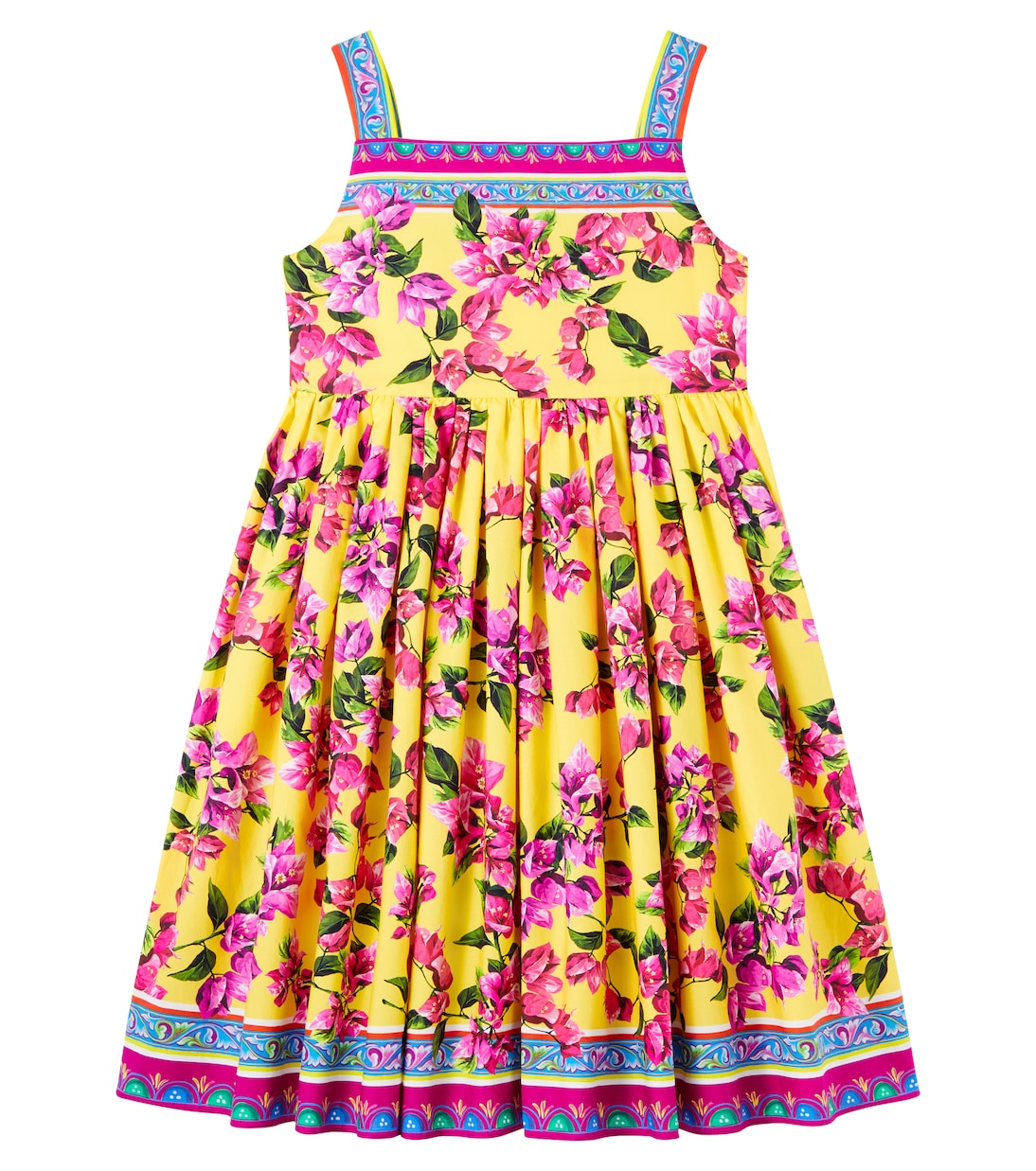 

Таормина цветочное хлопковое платье Dolce&Gabbana Kids, Bouganville