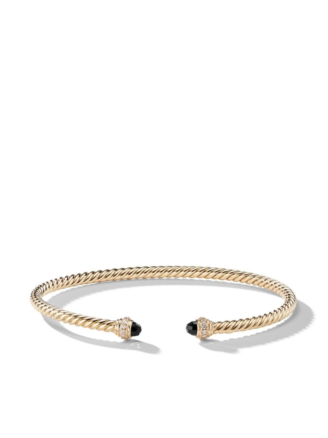 

Браслет Cablespira из желтого золота с ониксом и бриллиантами David Yurman, золотой