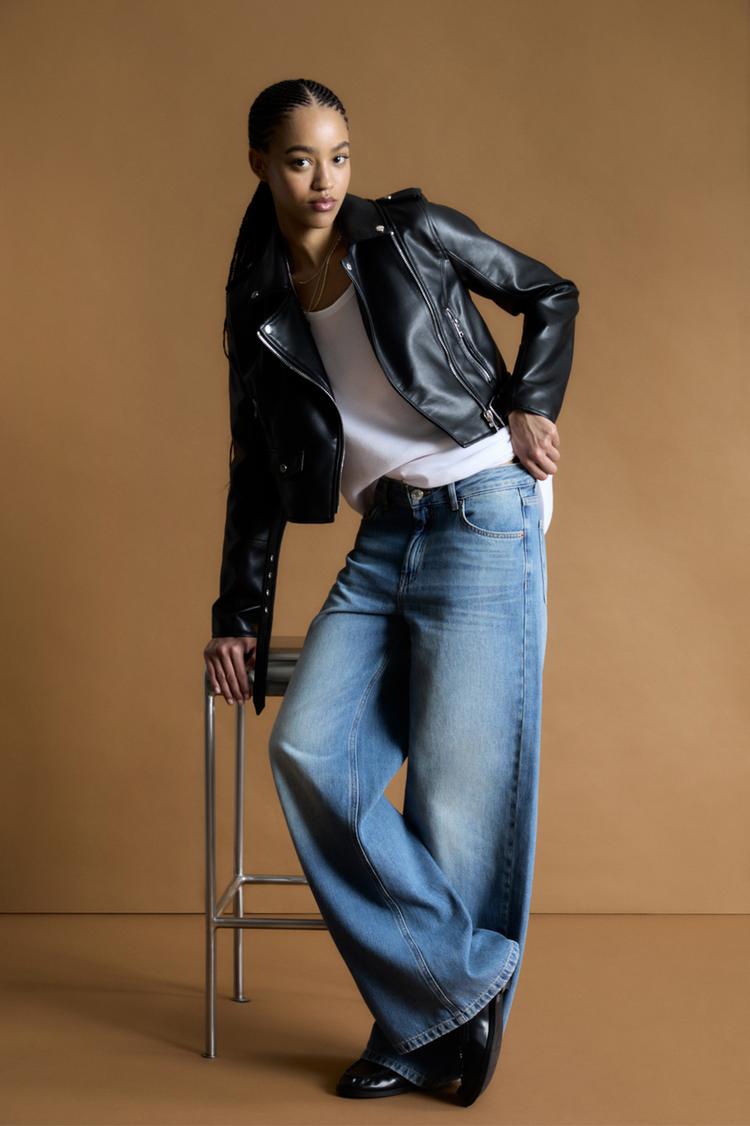

Джинсы свободного кроя оверсайз Pull And Bear, синий