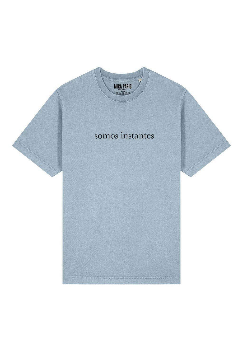

Футболка с принтом SOMOS INSTANTES PRINT HEAVYWEIGHT Mira Paris, светло-голубой