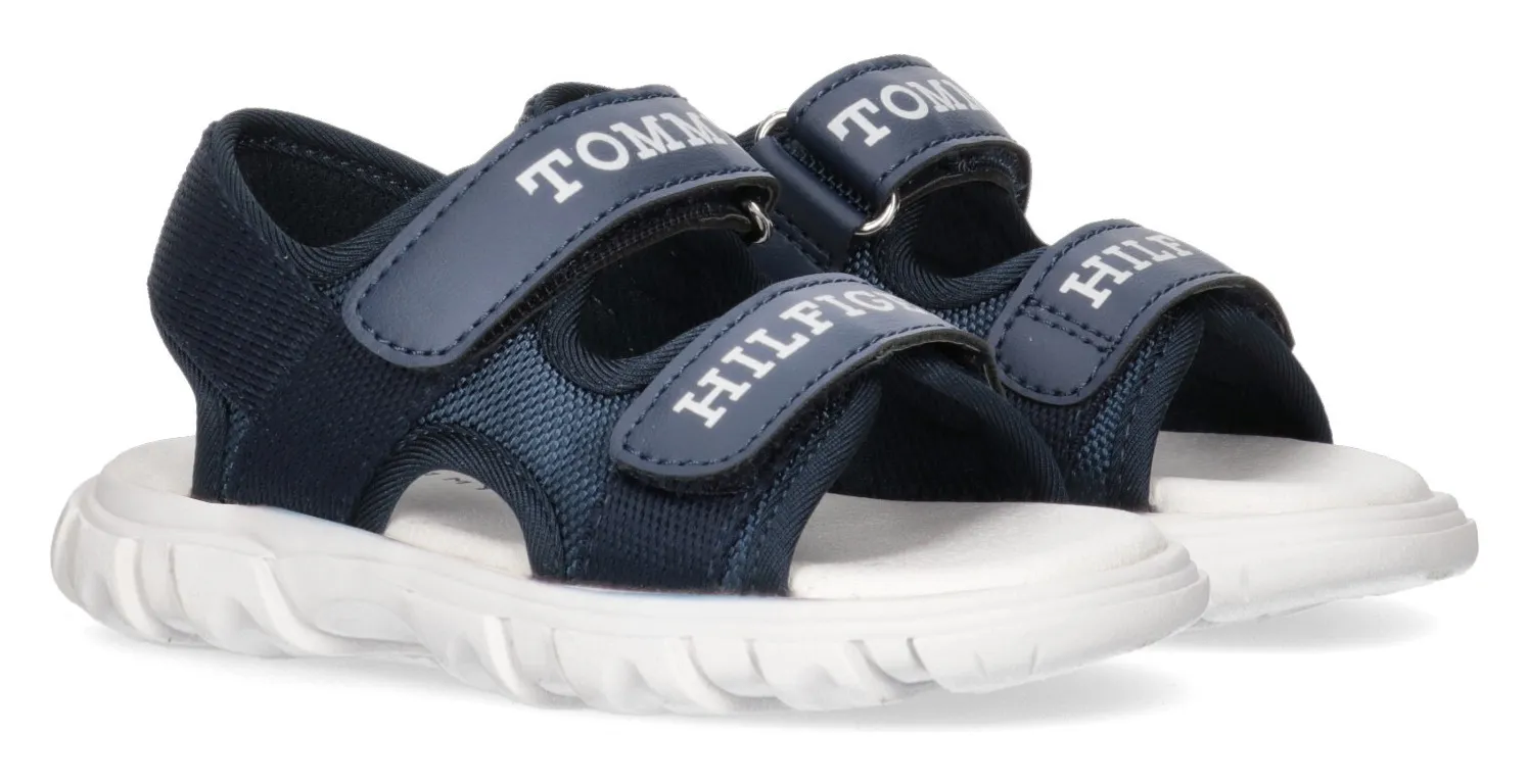 

Сандалии Tommy Hilfiger "LOGO VELCRO SANDAL", летняя обувь, обувь на липучке, сандалии, с 2 застежками-липучками, синий