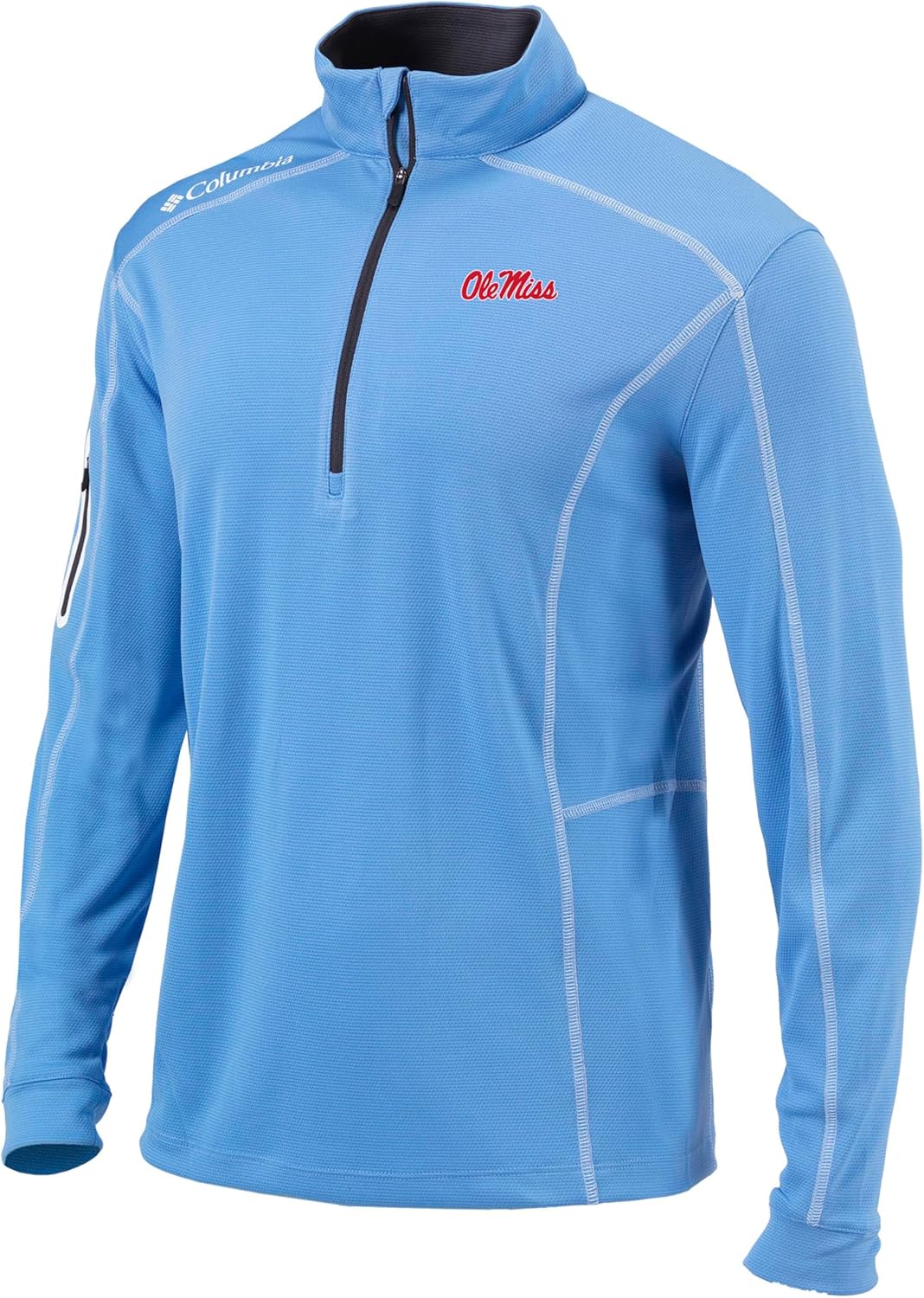 

Толстовка Columbia Univ of Mississippi Golf Men's Lightweight Casual Golf Shotgun Pullover, White Cap