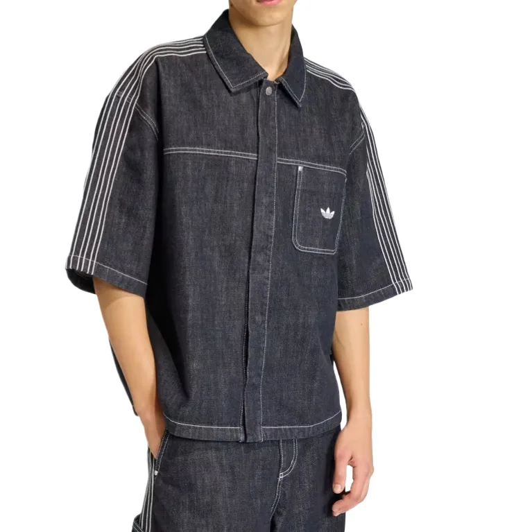 Рубашка в полоску с карманом Adidas Originals, Denim Indigo — фото 3