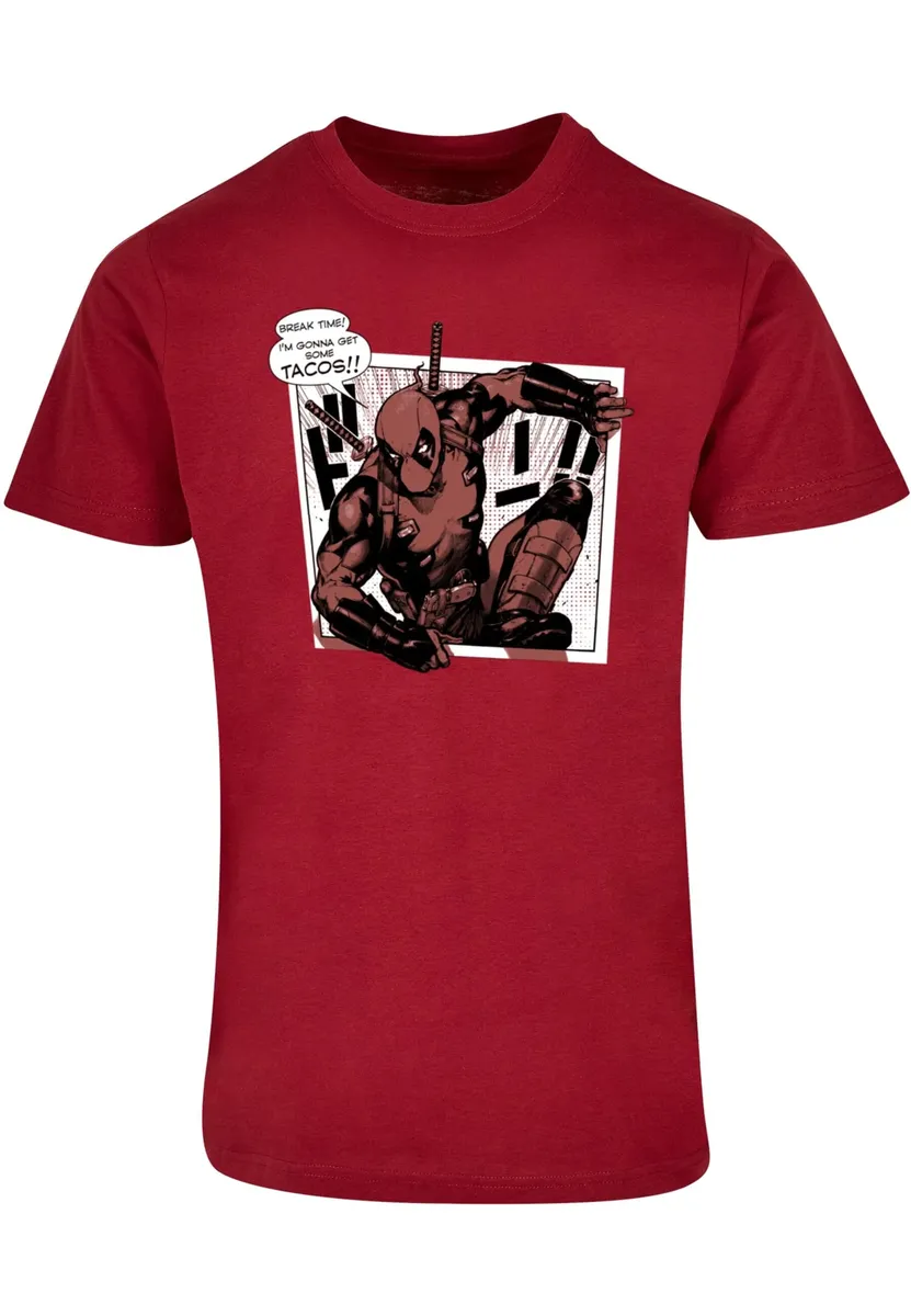

Футболка ABSOLUTE CULT "Мужская футболка ABSOLUTE CULT Deadpool - Tacos Breaktime", цвет Burgundy