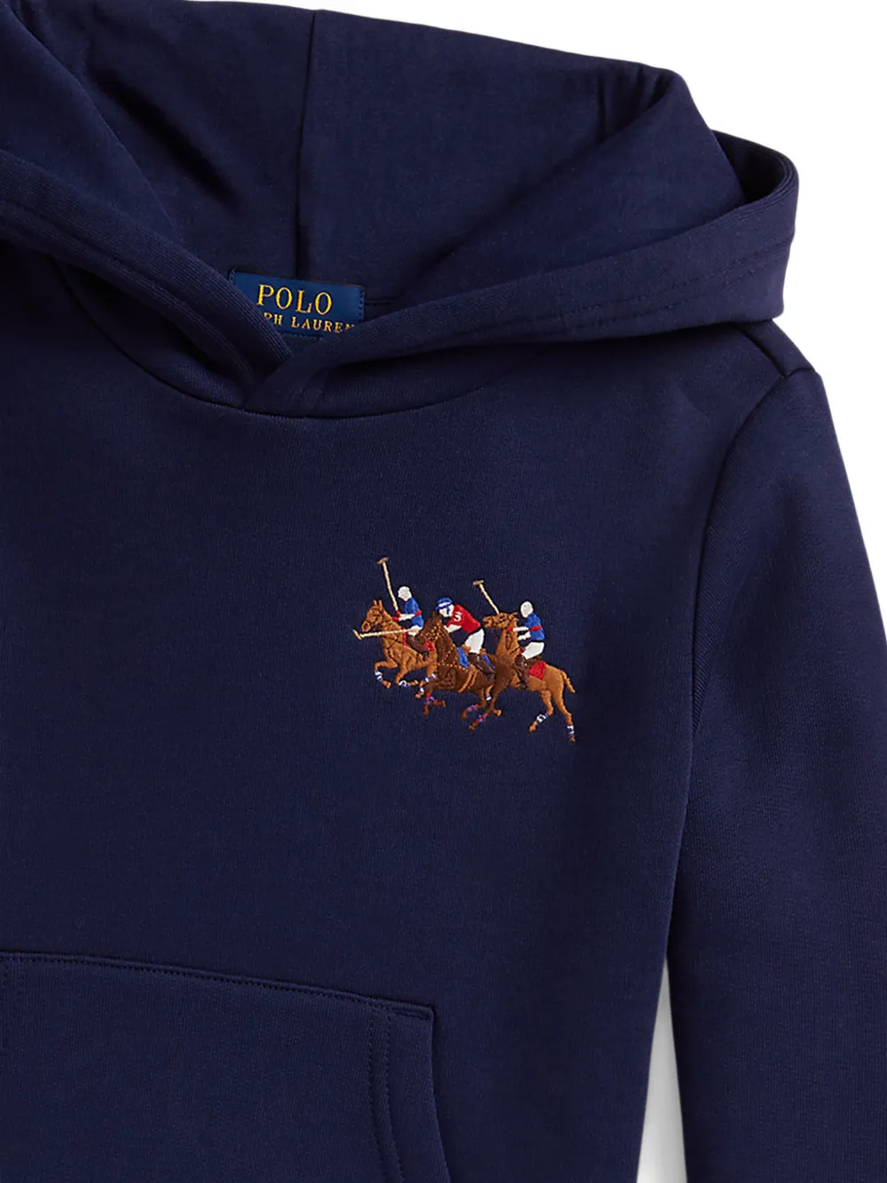 Худи с вышивкой Polo Ralph Lauren Kids, синий — фото 4