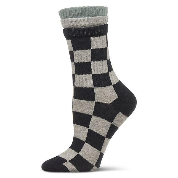 

Женские носки Checkmate с тройной манжетой Memoi, Black