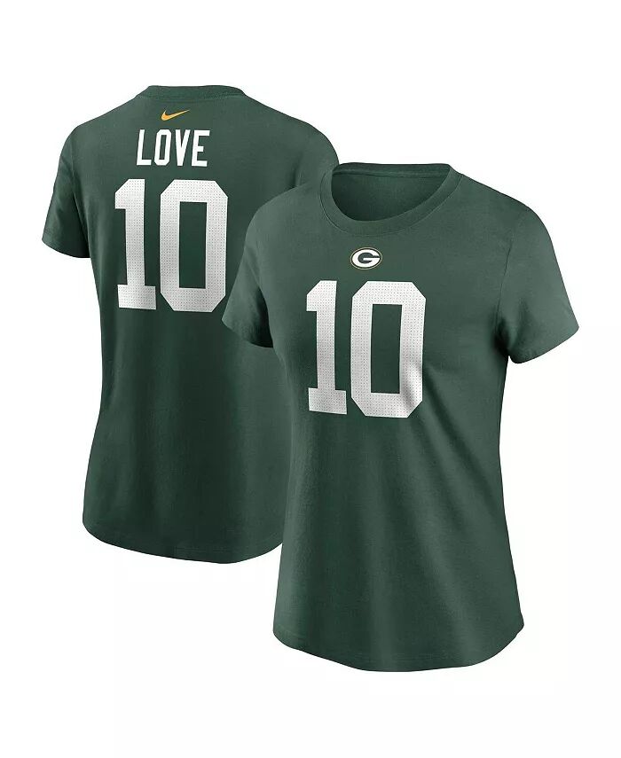 

Женская футболка Jordan Love Green Green Bay Packers с именем и номером игрока Nike