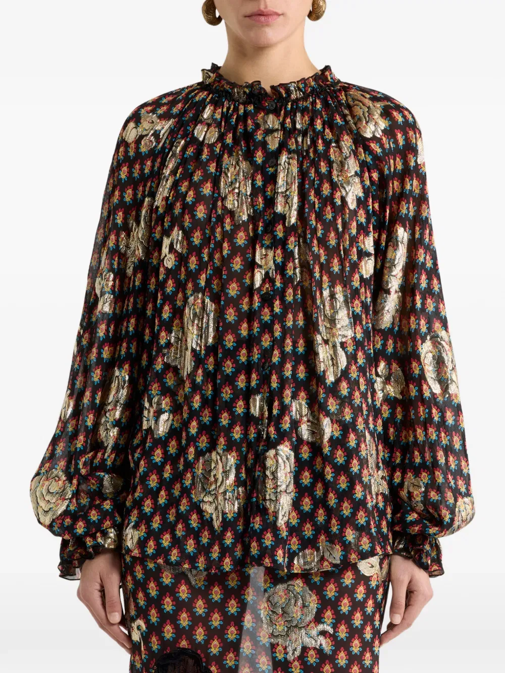 Рубашка с длинными рукавами Etro, черный — фото 3