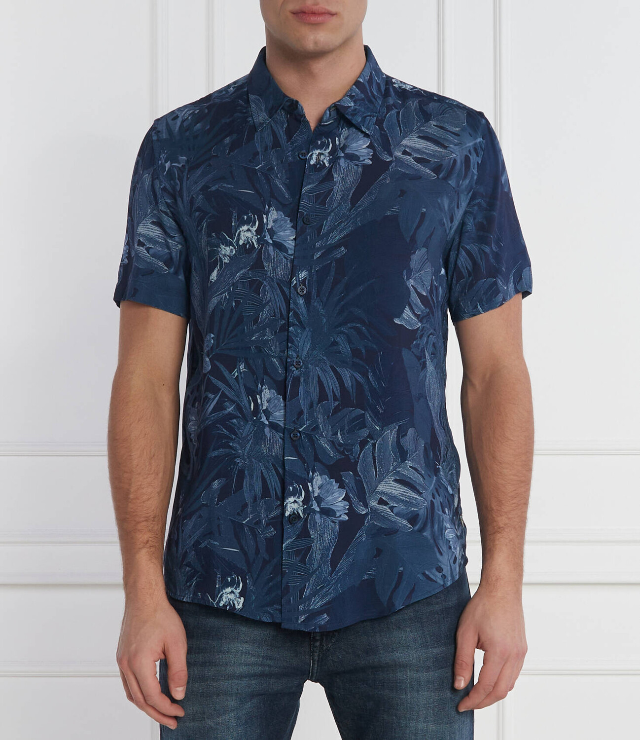 

Рубашка GUESS Slim Fit, темно-синий