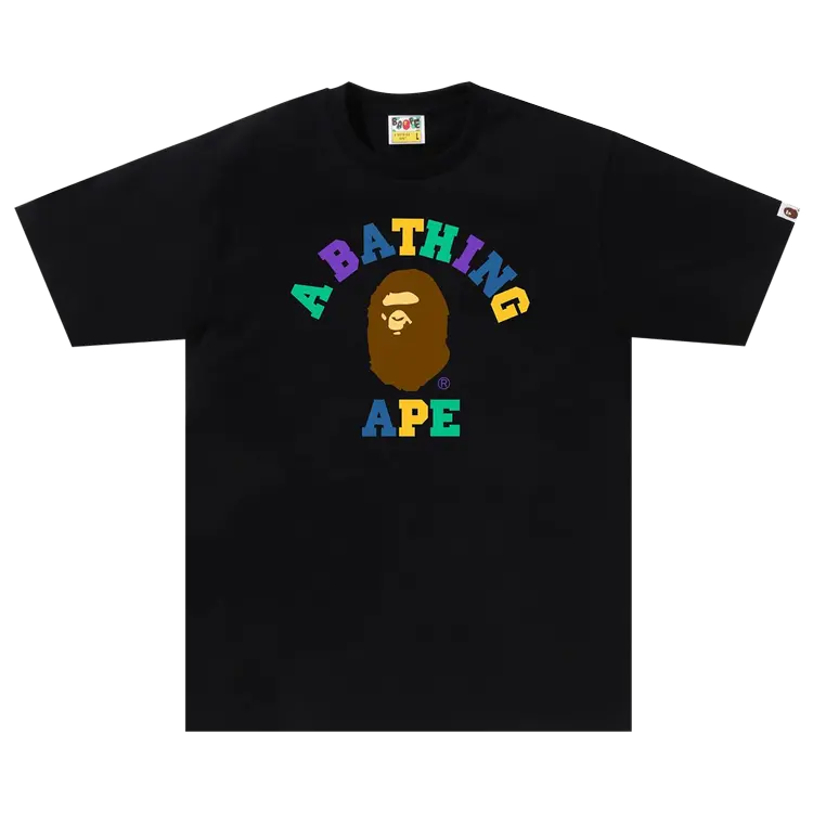 

Футболка BAPE Colors College 'Black', черный