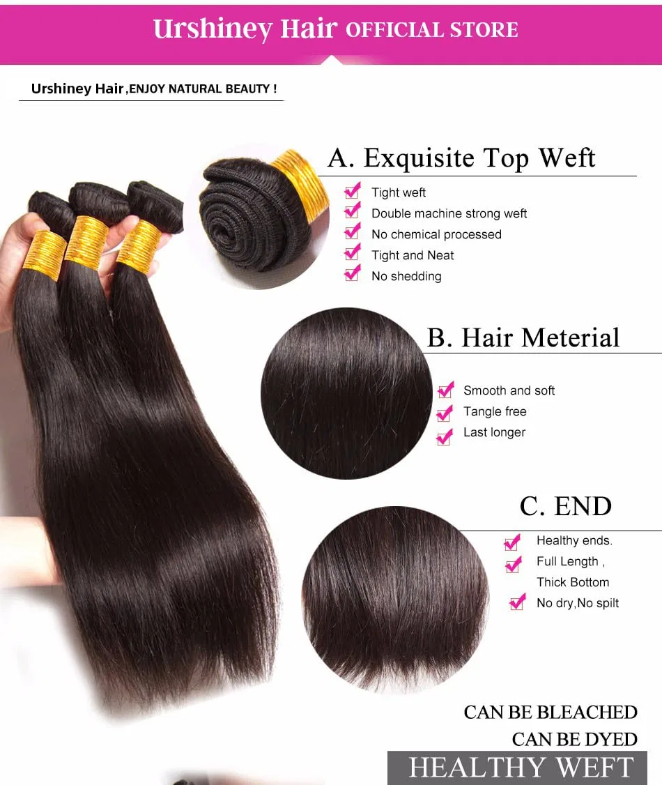 Прямые натуральные волосы для наращивания 300 г от Virgin Hair Urshiney
