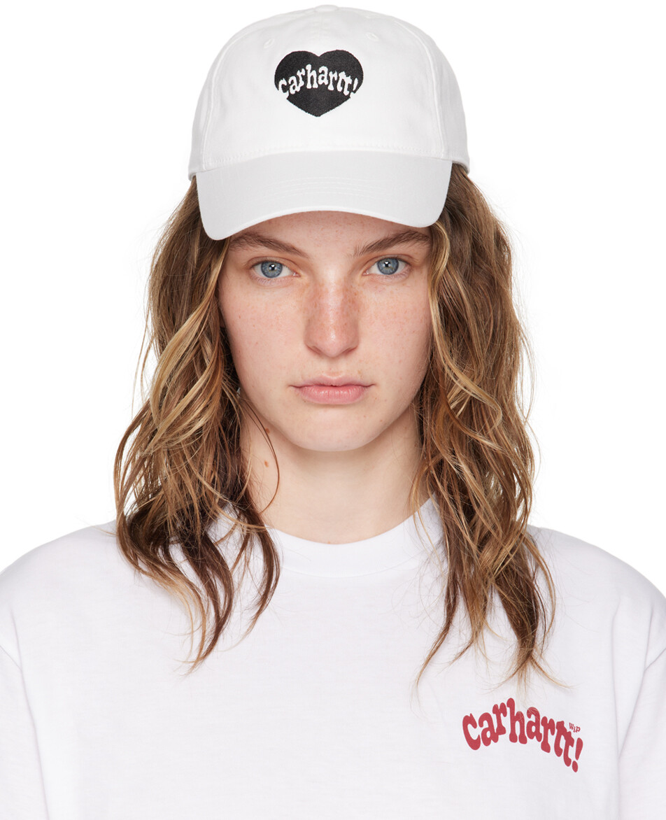 

Белая Амурская Кепка Carhartt Work In Progress, белый/черный