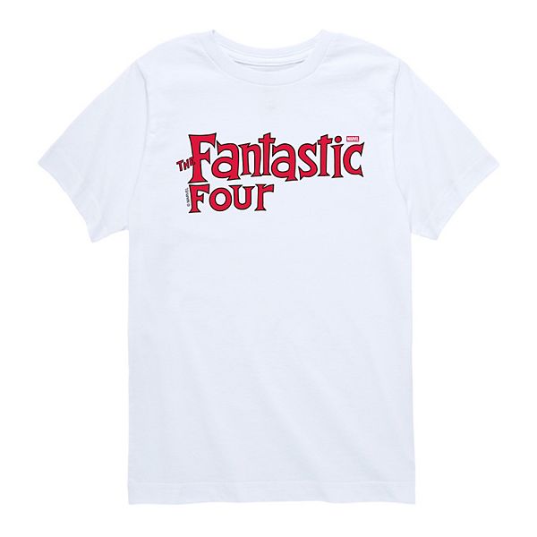 

Футболка Marvel The Fantastic Four: First Steps Classic Logo для мальчиков 8-20 Licensed Character, White