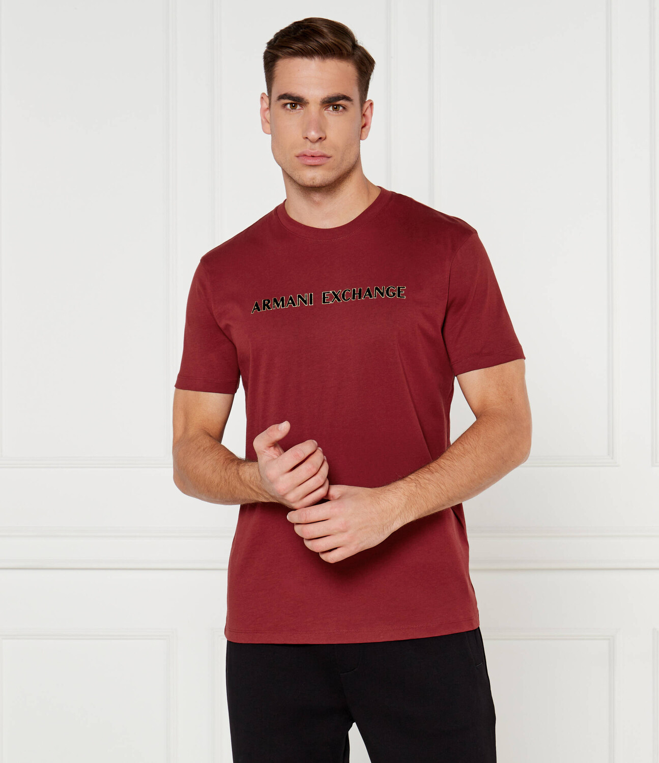 

Футболка Armani Exchange Regular Fit, бордо