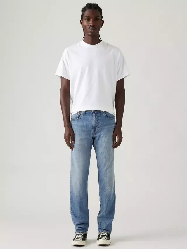 Джинсы 502 зауженного кроя из льна и денима, новые, синие Levi's
