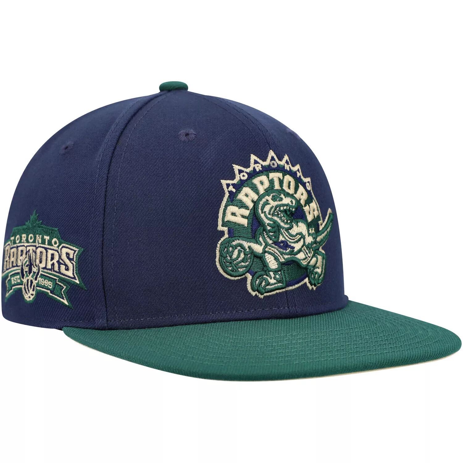

Мужская шляпа темно-синего/зеленого цвета Mitchell & Ness Toronto Raptors из твердой древесины Classics Grassland