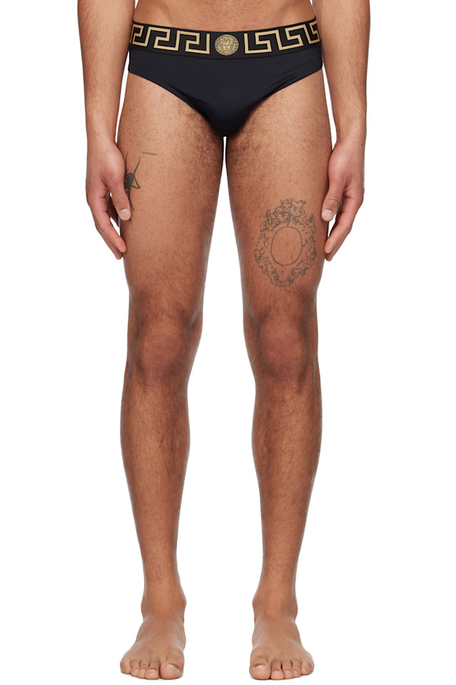 

Плавки Greca с каймой Versace Underwear, черный