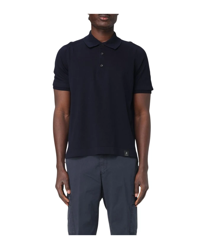 

Вязаная рубашка-поло с коротким рукавом Premiata, синий