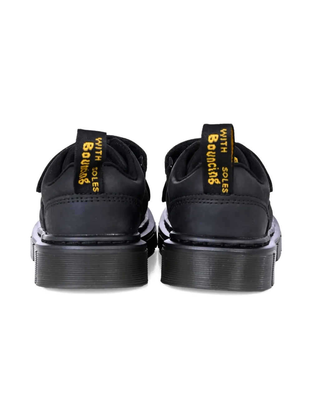 Кожаные мокасины Raffe с двойным ремешком Dr. Martens Kids, черный — фото 4