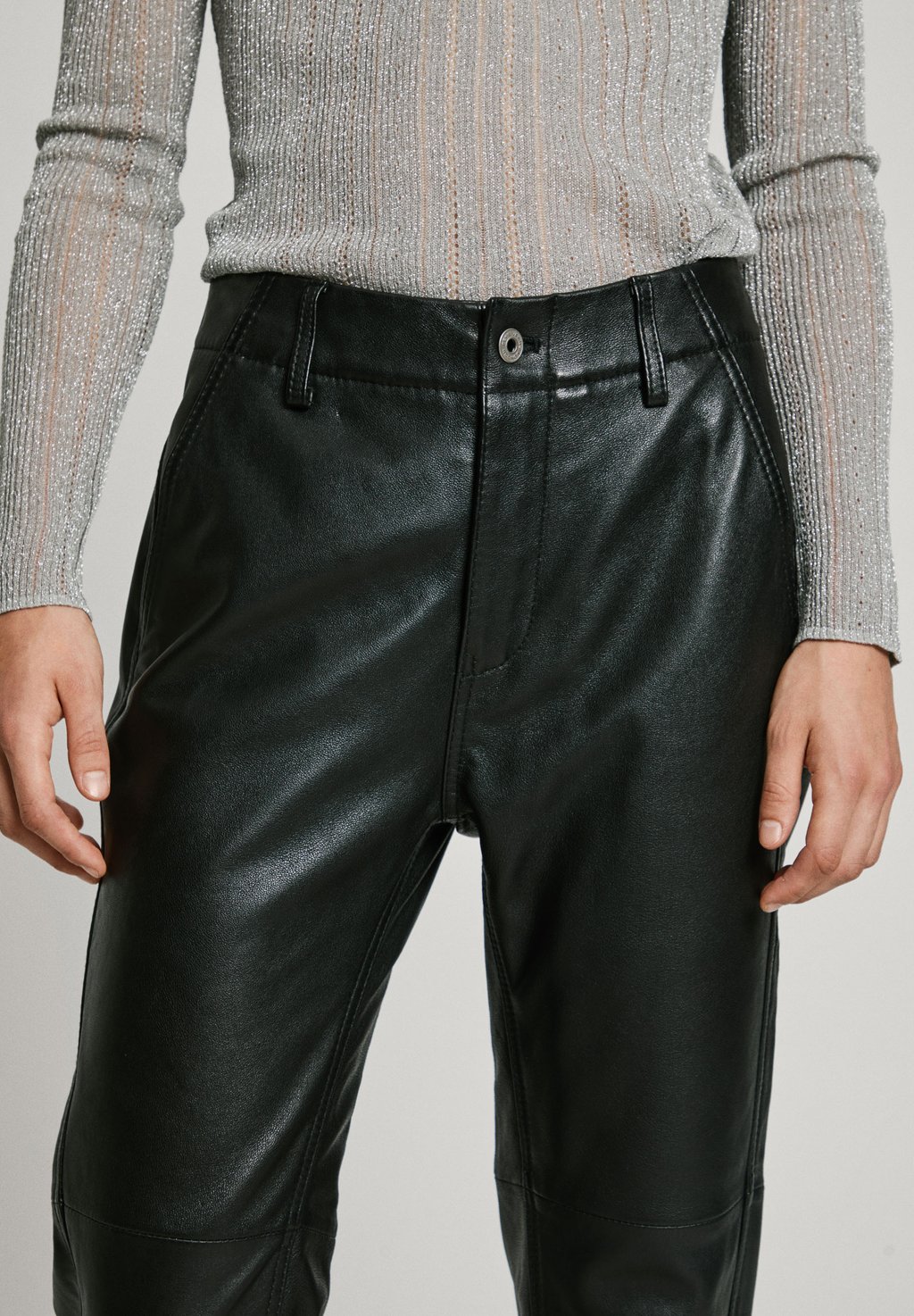 

Кожаные брюки FREDJA Pepe Jeans, черный