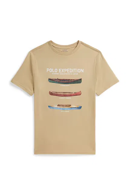 Футболка хлопковая Polo Ralph Lauren, бежевый