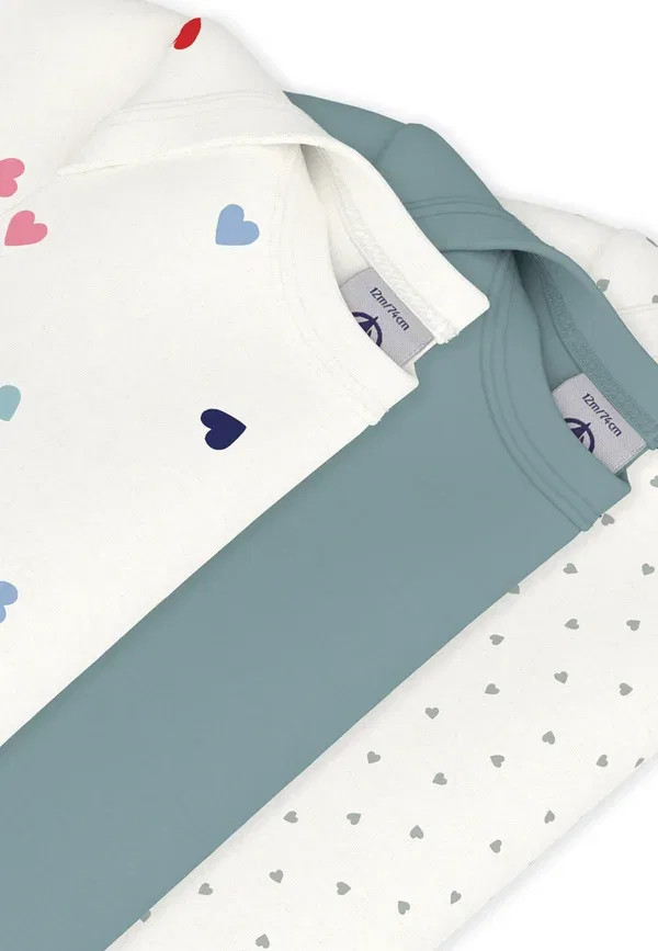 Комплект из 3 боди Petit Bateau, белый/голубой — фото 3