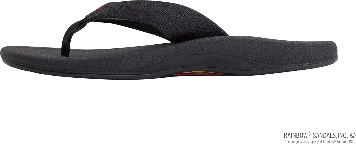 Мужские ортопедические сандалии Rainbow Sandals Mariner с резиновой стелькой и поддержкой свода стопы, Uniform Black — фото 2