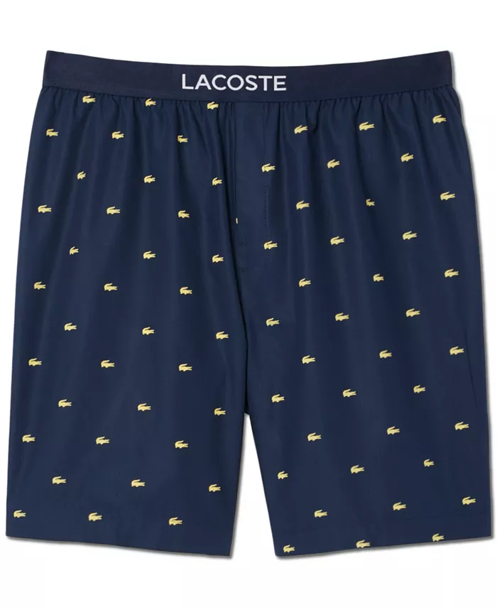 

Мужские пижамные шорты для отдыха с принтом "крокодил" Lacoste, синий