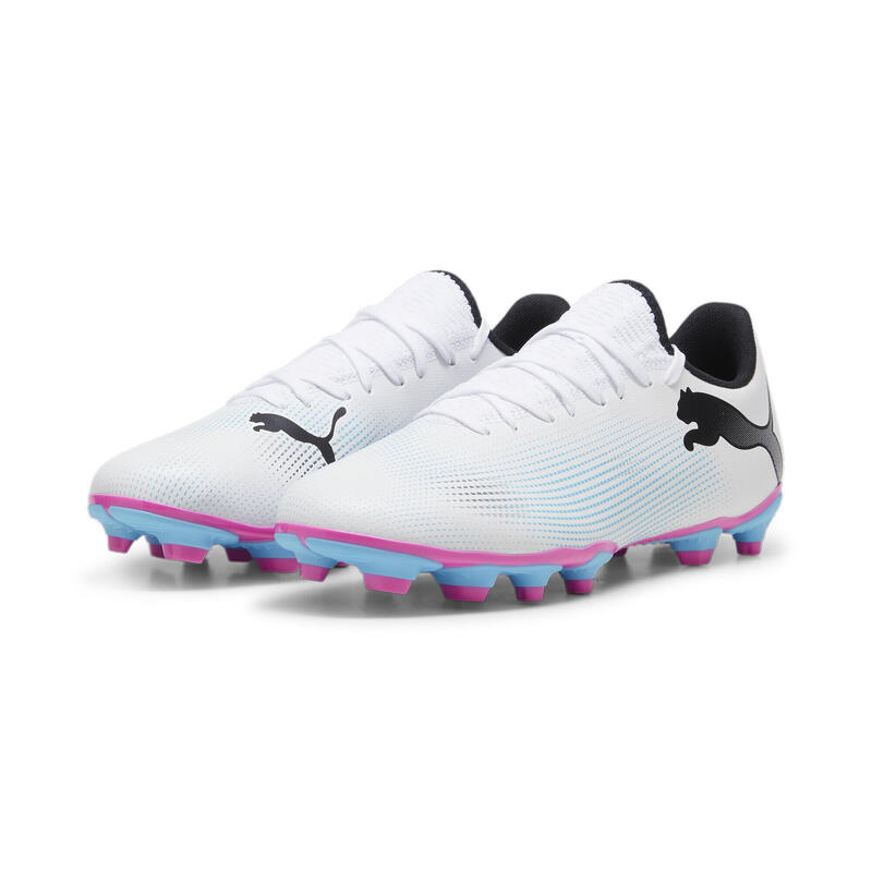 

Футбольные бутсы FUTURE 7 PLAY FG/AG мужские PUMA White Black Poison Pink