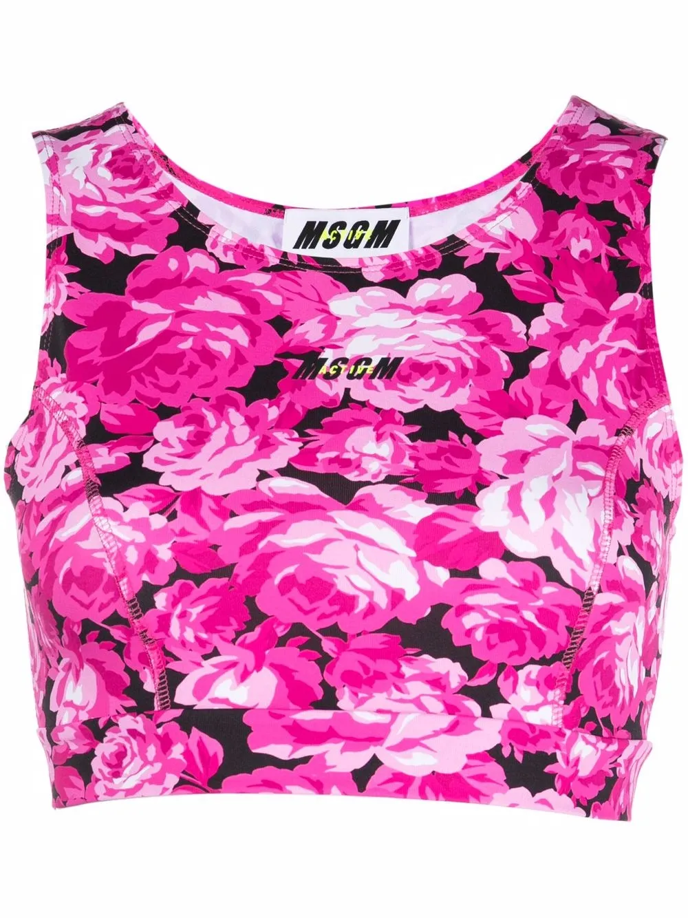 

Укороченный топ без рукавов MSGM, розовый
