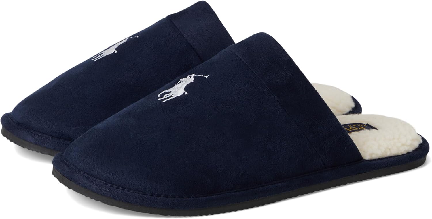 

POLO RALPH LAUREN мужские тапочки Klarence Scuff, Navy/Red 1